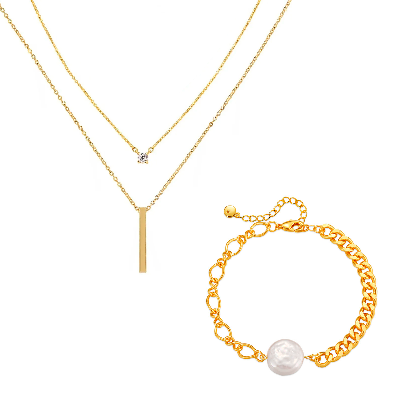 Kit Colar Viena + Pulseira Concha do Mar